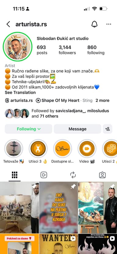 @arturista.rs Instagram profil