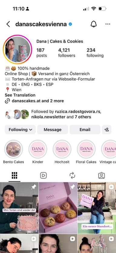 @danascakesvienna Instagram profil