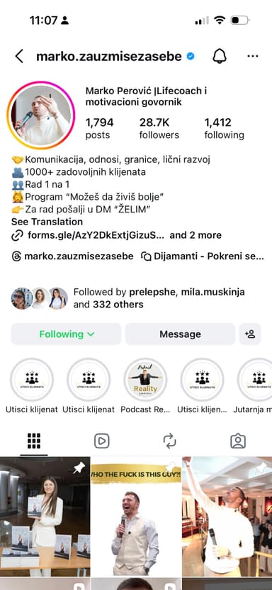 @marko.zauzmisezasebe Instagram profil