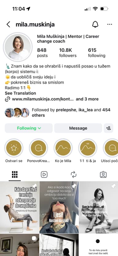 @mila.muskinja Instagram profil