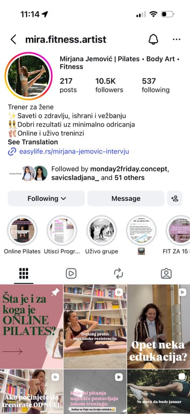 @mira.fitness.artist Instagram profil