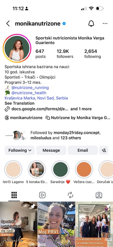 @monikanutrizone Instagram profil
