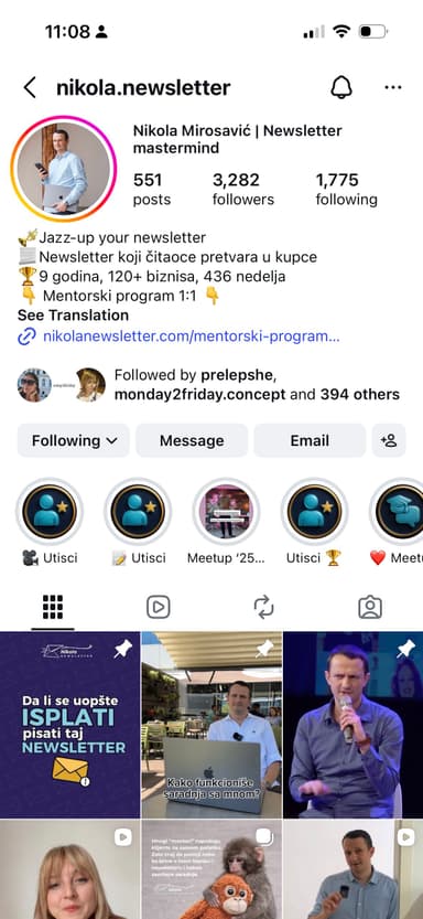 @nikola.newsletter Instagram profil