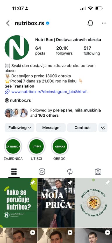 @nutribox.rs Instagram profil