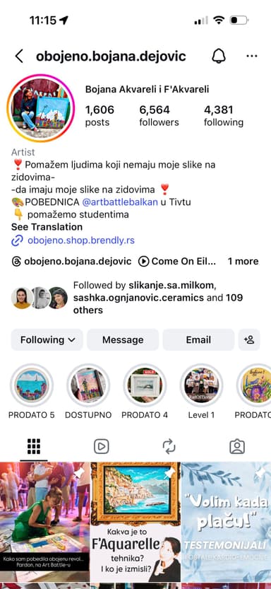 @obojeno.bojana.dejovic Instagram profil