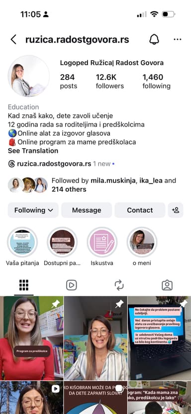 @ruzica.radostgovora.rs Instagram profil