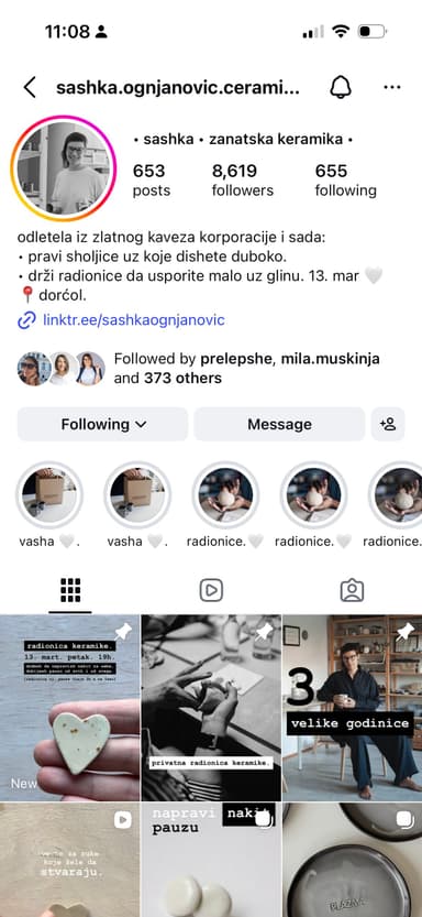 @sashka.ognjanovic.ceramics Instagram profil