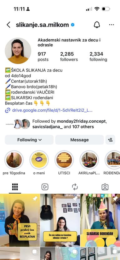 @slikanje.sa.milkom Instagram profil