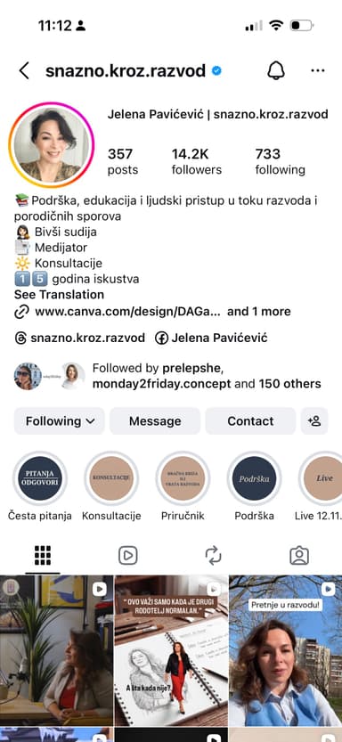 @snazno.kroz.razvod Instagram profil