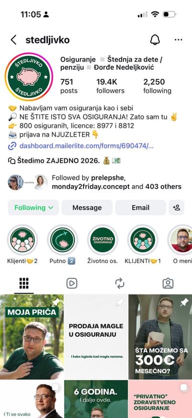 @stedljivko Instagram profil